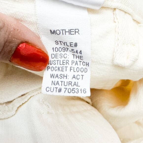 Mother Superior The Hustler Patch Pocket Flood Act Natural Denim Jeans Size 23 - Picture 7 of 9